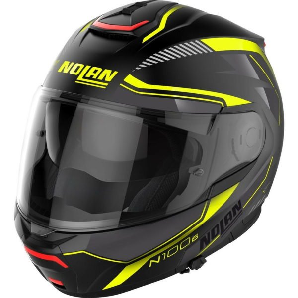 Casca Moto Flip-Up N100-6 Surveyor N-Com Flat Black Yellow/White/Anthracite 24, 3