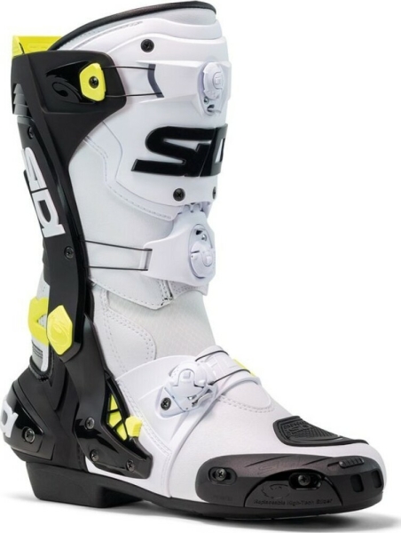 Cizme Moto Racing Rex White Black Yellow 2025, 2