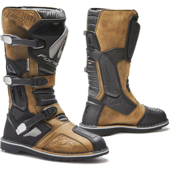 Cizme Moto Terra Evo Dry Waterproof Brown, 2