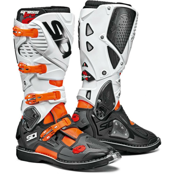 Cizme Moto Crossfire 3 Orange Fluor-Black-White, 2