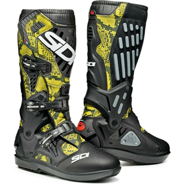 Cizme Moto Atojo SRS Lime Snake-Black, 3