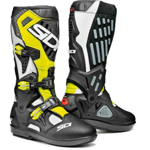 Cizme Moto Atojo SRS White-Black-Yellow Fluo