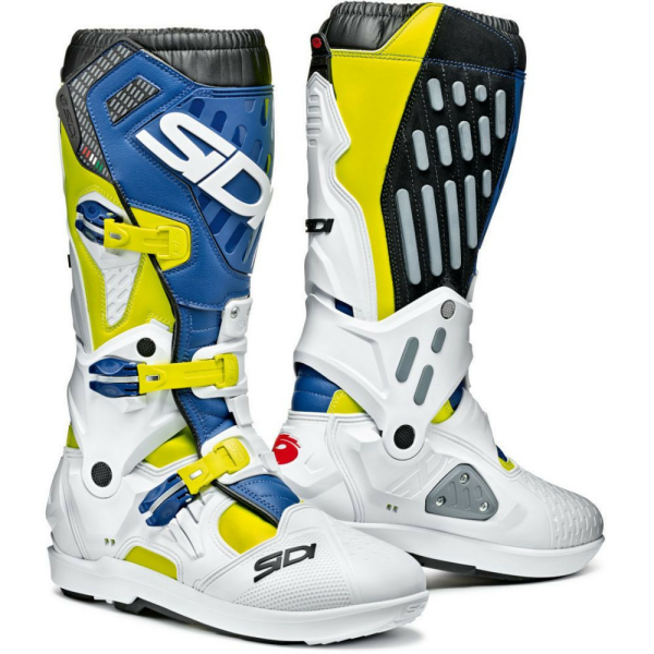 Cizme Moto Atojo SRS Yellow Fluo-White-Blue, 2