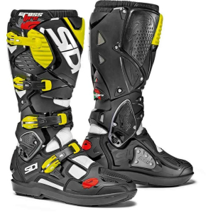 Cizme Moto Crossfire 3 SRS White-Black-Yellow Fluo