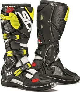 Cizme Moto Crossfire 3 White-Black-Yellow Fluo, 2