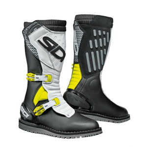 Cizme Moto Trial Zero.2 Black-White-Yellow