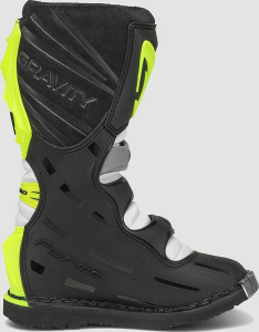 Cizme Enduro Copii Gravity Grey White Yellow Fluo, 12
