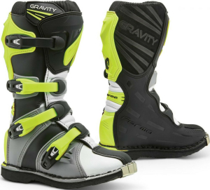 Cizme Enduro Copii Gravity Grey White Yellow Fluo, 9