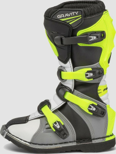 Cizme Enduro Copii Gravity Grey White Yellow Fluo, 10