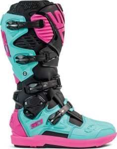 Cizme Moto MX Enduro Crossfire 3 SRS Black Mint Pink 2025, 14