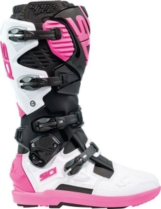Cizme Moto MX Enduro Crossfire 3 SRS Black White Pink 2025, 12