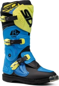 Cizme MX Enduro Copii Flame Light Blue Lime Black 2025