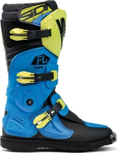 Cizme MX Enduro Copii Flame Light Blue Lime Black 2025, 3