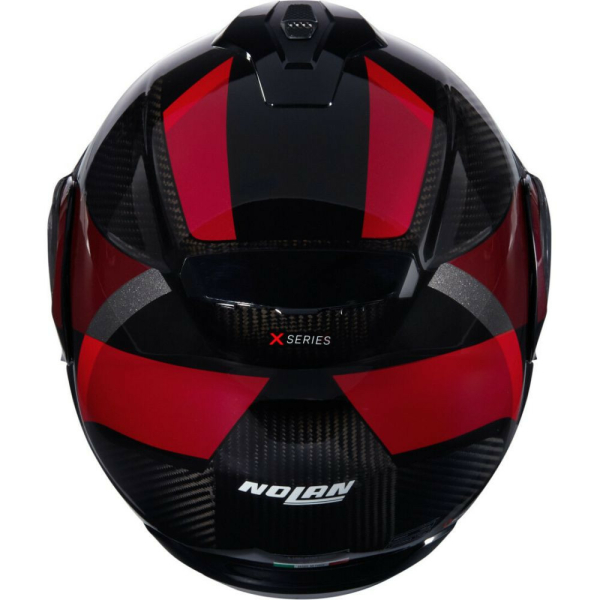 Casca Moto Flip-Up X-1005 Ultra Carbon Sportivo 346 Black Red Glossy 2025, 6