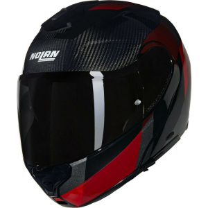 Casca Moto Flip-Up X-1005 Ultra Carbon Sportivo 346 Black Red Glossy 2025, 14