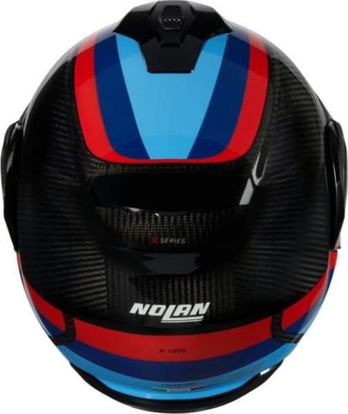 Casca Moto Flip-Up X-1005 Ultra Carbon Gran Tour 348 Black Red Blue 2025, 12
