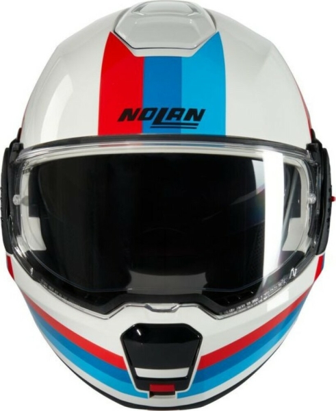 Casca Moto FLIP BACK N120-1 Lineo 347 Blue Red White Glossy 2025, 22