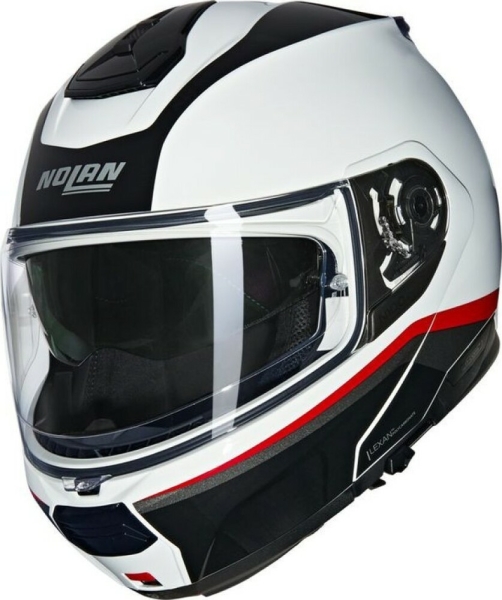 Casca Moto Flip-Up N100-6 Incognito 344 Black White Red 2025, 3