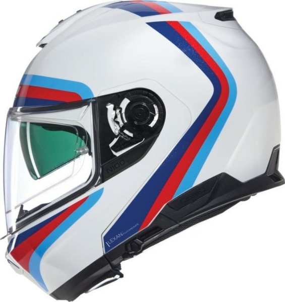 Casca Moto Flip-Up N100-6 Assoluto 347 White Red Blue 2025, 11