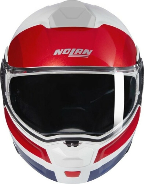Casca Moto Flip-Up N90-3 Roboto 345 White Red Blue Glossy 2025, 10