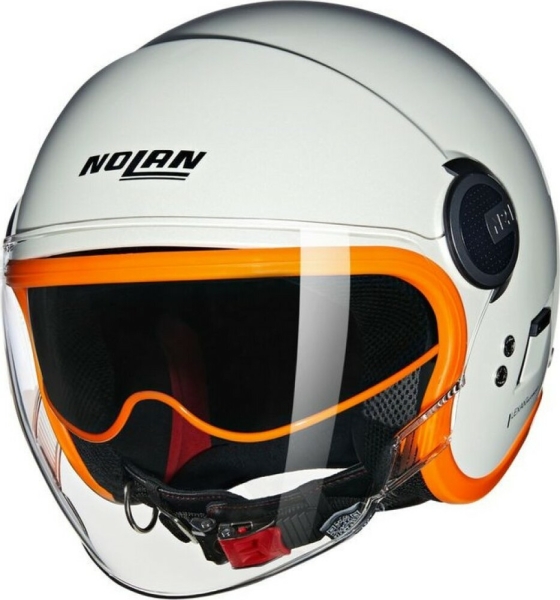 Casca Moto Jet N21 Visor 06 Ocio 347 White Orange Glossy 2025, 5