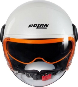 Casca Moto Jet N21 Visor 06 Ocio 347 White Orange Glossy 2025, 11