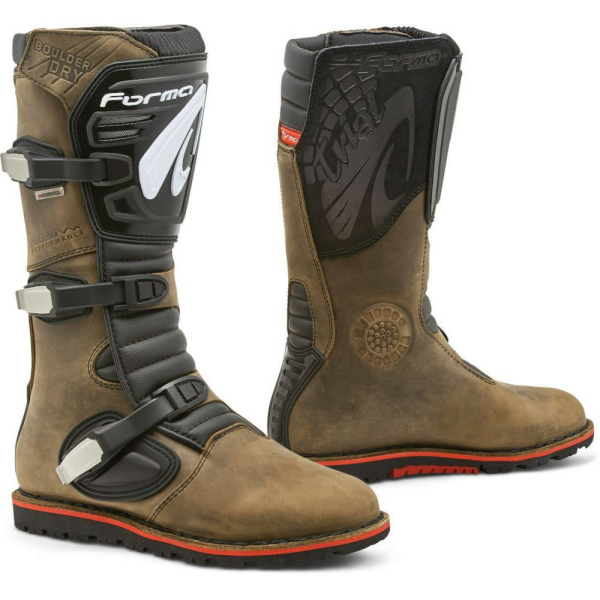 Cizme Moto Boulder Dry Waterproof Brown, 2