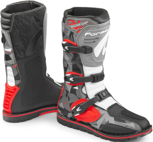 Cizme Moto MX/Enduro Boulder Comp Camo/Red/White/Grey, 3
