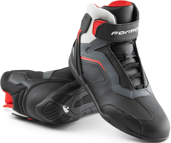 Ghete Moto Stinger Evo Flow Black/White/Grey, 2