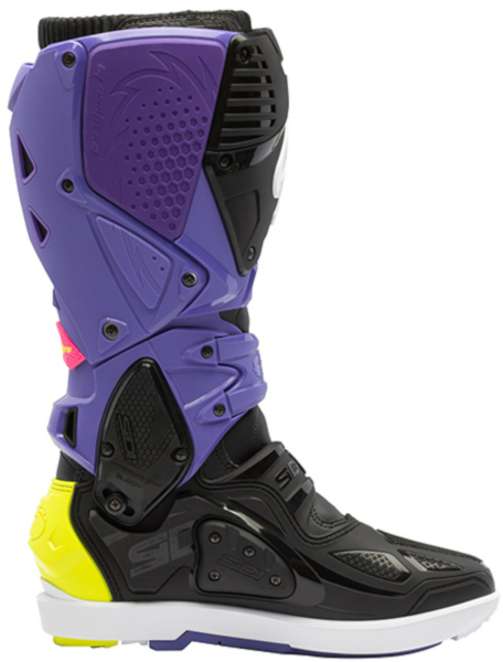 Cizme Moto MX/Enduro Crossfire 3 SRS Violet/Black/Yellow Fluo, 12