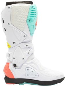 Cizme Moto MX/Enduro Crossfire 3 SRS White/Fluo Mint/Fluo Coral, 10