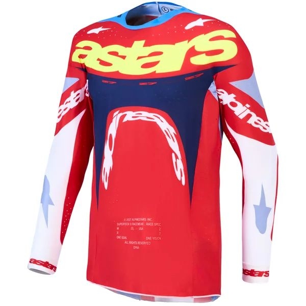 Tricou cross-enduro ALPINESTARS SUPERTECH DYNA 2027 S Alb/Albastru/Mov, 2