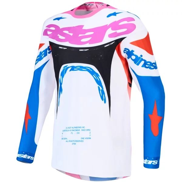 Tricou cross-enduro ALPINESTARS SUPERTECH DYNA 2027 S Alb/Albastru/Mov, 6