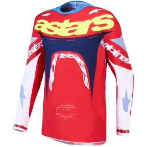 Tricou cross-enduro ALPINESTARS SUPERTECH DYNA 2027 S Alb/Albastru/Mov