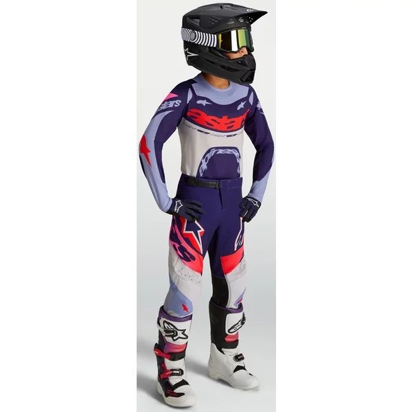 Tricou cross-enduro de copii ALPINESTARS SUPERTECH DYNA 2027 S Mov/Roz, 4