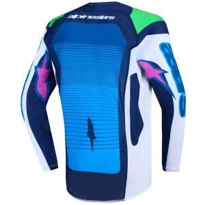 Tricou cross-enduro de copii ALPINESTARS SUPERTECH MAVEN 2027 S Alb/Albastru/Verde, 5