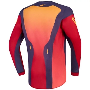 Tricou cross-enduro de copii ALPINESTARS FLUID HUNT 2027 S Rosu/Gri/Coral, 4
