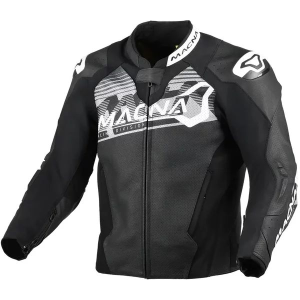 Geaca de piele sport MACNA BLITZ 58 Negru/Albastru, 5