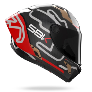 Casca Moto Full-Face X-804 RS Ultra Carbon SBK 360 Red/Black/Gold, 4