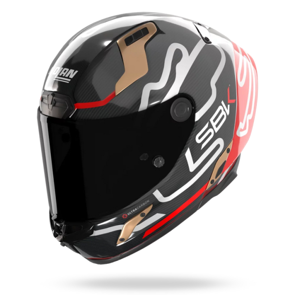 Casca Moto Full-Face X-804 RS Ultra Carbon SBK 360 Red/Black/Gold, 4