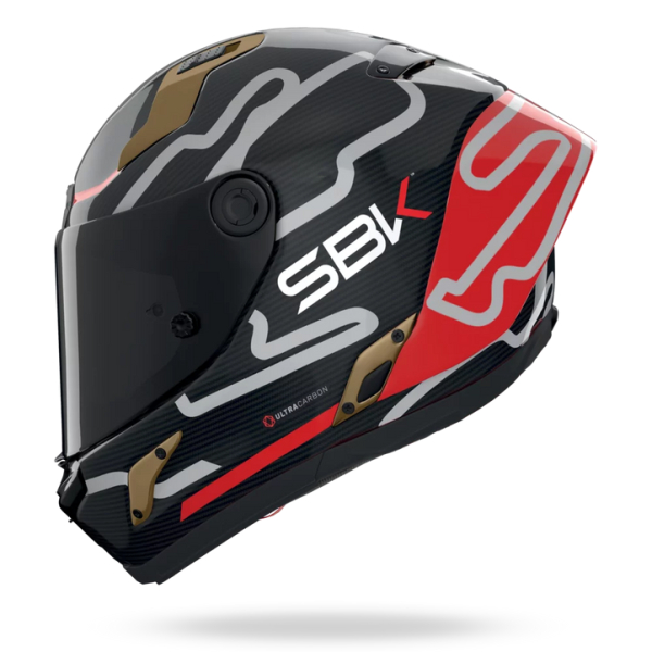 Casca Moto Full-Face X-804 RS Ultra Carbon SBK 360 Red/Black/Gold, 6