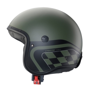 Casca open face (jet) Caberg model Freeride X Daytona P4 verde military/negru mat (fibra de sticla) - Verde military/negru mat , XL (61/62cm)