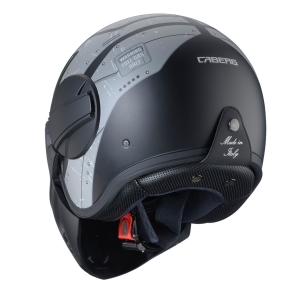 Casca Caberg model Ghost X Vyrus P7 negru/gri/verde fluor mat - fibra de sticla - omologare noua ECE 22.06 - Negru/gri/verde fluor mat , XS (53/54cm)