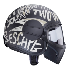 Casca Caberg model Ghost Nuke D5 negru/gri mat - fibra de sticla - Negru/gri mat , M (57/58cm)