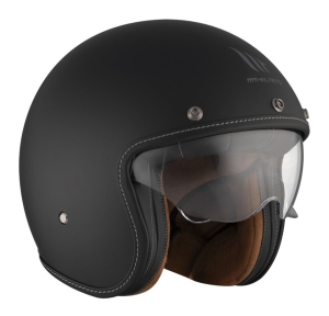 Casca open face motociclete MT Le Mans 2 S SV negru mat (ochelari soare integrati) - omologare noua ECE 22.06 - Negru mat , M (57/58cm)