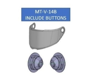 Viziera neagra casca integrala MT Revenge 2 S - Targo S - omologare noua ECE 22.06 (tip MT-V-14B)