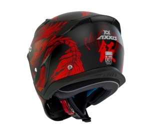 Casca Axxis model Hunter SV ONI B5 rosu mat (ochelari soare integrati) - masca (protectie) barbie si cozoroc detasabile - Rosu mat , XXL (63/64cm)