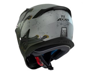 Casca Axxis model Hunter SV Toxic C2 gri mat mat (ochelari soare integrati) - masca (protectie) barbie si cozoroc detasabile - Gri mat , XXL (63/64cm)