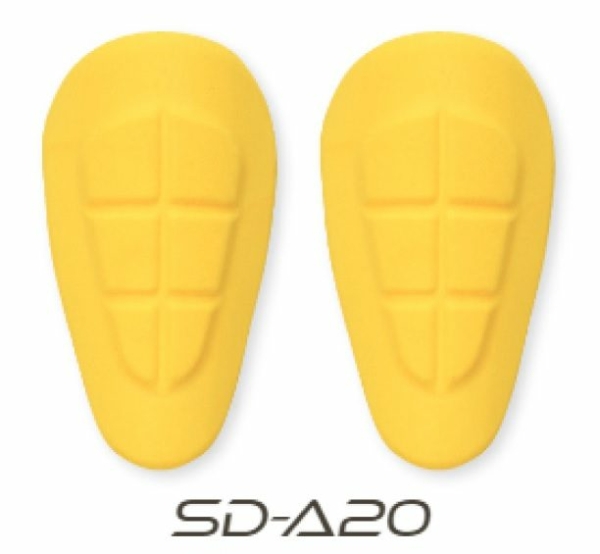 Set protectii sold Seventy model SD-A20 - culoare: galben - (set 2 bucati) - compatibile cu blugii moto Seventy