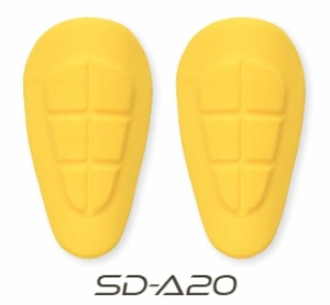 Set protectii sold Seventy model SD-A20 - culoare: galben - (set 2 bucati) - compatibile cu blugii moto Seventy